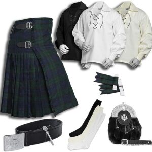 UMAM Tartan Kilt Set – 08 Pieces Kilt Accessories for Men, Scottish Outfit