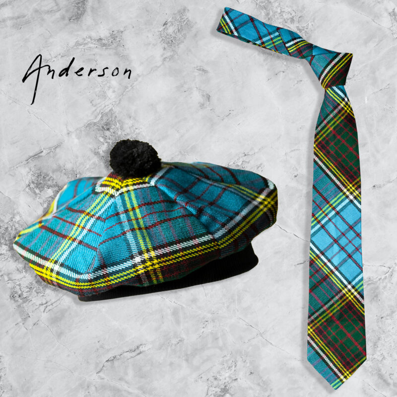 UMAM Scottish Hat and Ties - Many Clan Tartans, Acrylic Wool Men Hat and Ties