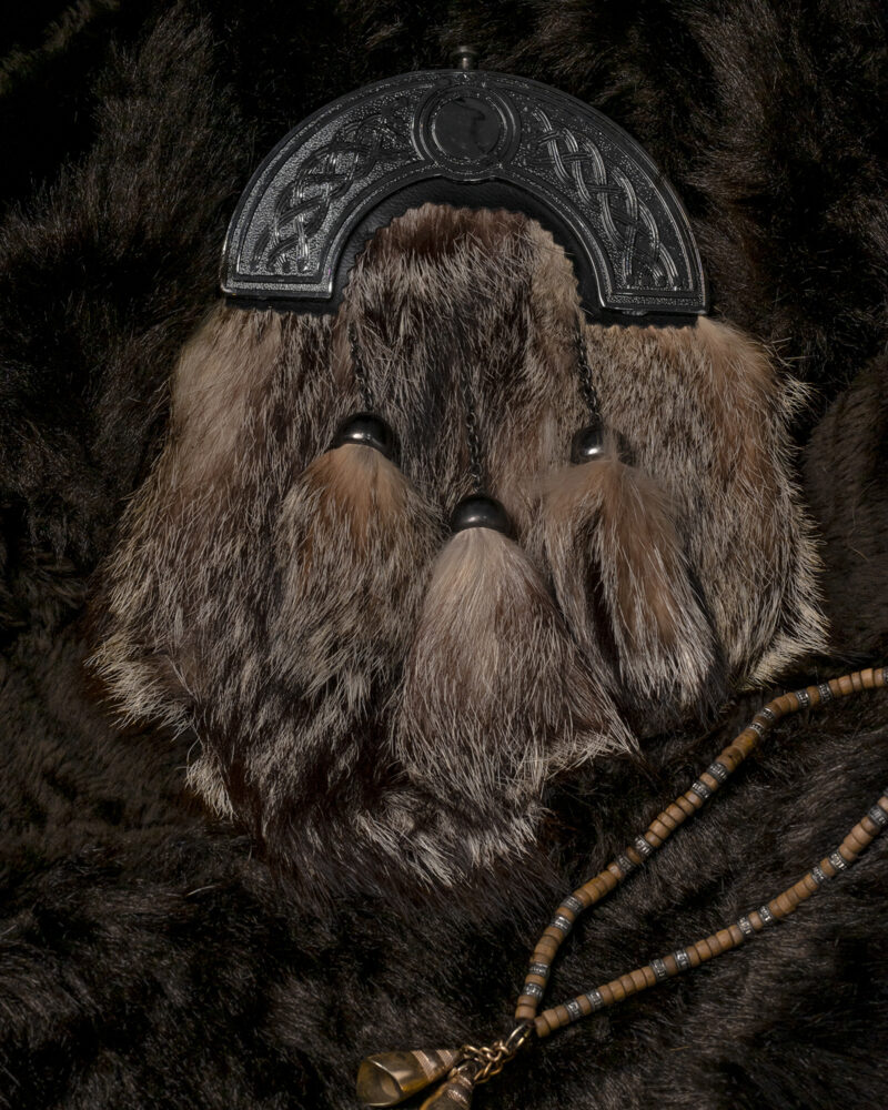 UMAM Traditional Scottish Full and Semi Dress Celtic Sporran in Real Leather and different furs - Kilt Sporran and Belt