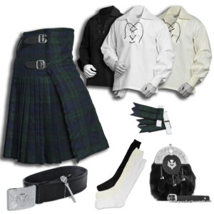 UMAM Tartan Kilt Set – 08 Pieces Kilt Accessories for Men, Scottish Outfit