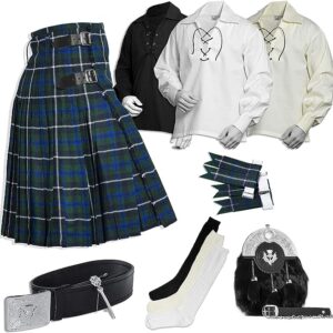 UMAM Tartan Kilt Set – 08 Pieces Kilt Accessories for Men, Scottish Outfit