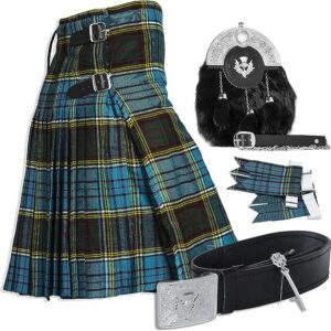 UMAM Tartan Kilt Set - 06 Pieces Kilt Accessories for Men, Scottish Outfit