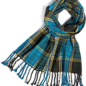 UMAM Plaid Scarf for Men and Women- 90inch, Handmade, Acrylic Wool Winter Scarf/Wedding Slash in Various Tartans