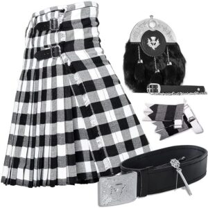 UMAM Tartan Kilt Set - 06 Pieces Kilt Accessories for Men, Scottish Outfit