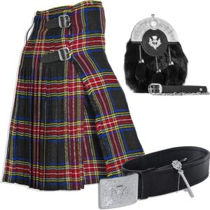 UMAM Tartan Kilt Set – 05 Pieces Kilt Accessories for Men, Scottish Outfit