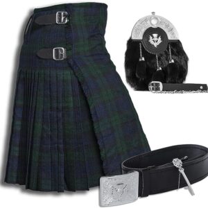UMAM Tartan Kilt Set – 05 Pieces Kilt Accessories for Men, Scottish Outfit
