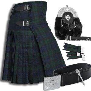 UMAM Tartan Kilt Set - 06 Pieces Kilt Accessories for Men, Scottish Outfit