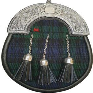 New Scottish Tartan Sporran, Chain Belt in Different Tartans - Black Watch Um-008ts