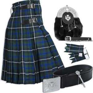 UMAM Tartan Kilt Set - 06 Pieces Kilt Accessories for Men, Scottish Outfit