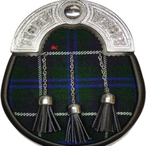 New Scottish Tartan Sporran, Chain Belt in Different Tartans - Blue Douglas Um-005ts