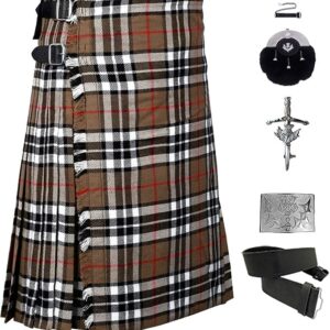 UMAM Tartan Kilt Set – 05 Pieces Kilt Accessories for Men, Scottish Outfit