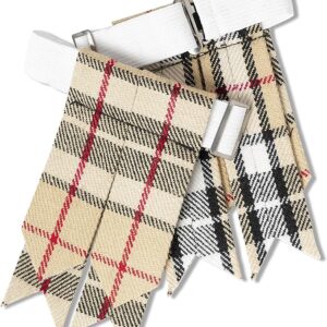 UMAM Kilt Flashes for Men with Heavy Buckle Adjusters, Plain & Tartan Kilt Sock Flashes. - Campbell of Thompson 017flbu