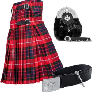 UMAM Tartan Kilt Set – 05 Pieces Kilt Accessories for Men, Scottish Outfit