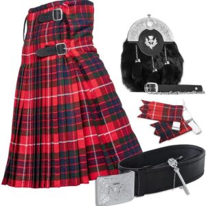 UMAM Tartan Kilt Set - 06 Pieces Kilt Accessories for Men, Scottish Outfit