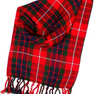 UMAM Plaid Scarf for Men and Women- 90inch, Handmade, Acrylic Wool Winter Scarf/Wedding Slash in Various Tartans - Fraser