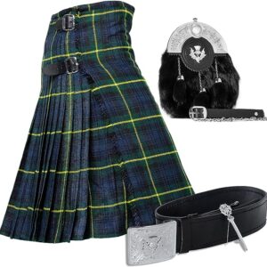 UMAM Tartan Kilt Set – 05 Pieces Kilt Accessories for Men, Scottish Outfit