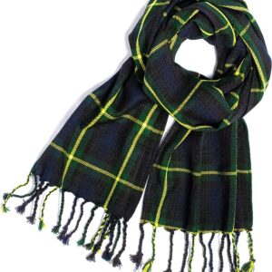UMAM Plaid Scarf for Men and Women- 90inch, Handmade, Acrylic Wool Winter Scarf/Wedding Slash in Various Tartans - Gordon