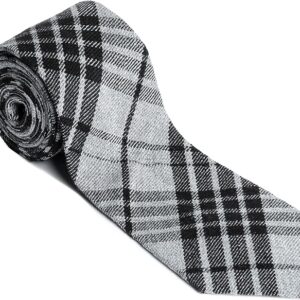 UMAM Scottish Neckties For Men - Many Clan Tartans, Acrylic Wool Men Ties - Grey Watch Day 010-nt