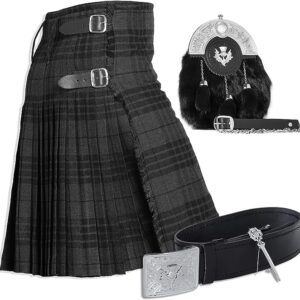 UMAM Tartan Kilt Set – 05 Pieces Kilt Accessories for Men, Scottish Outfit