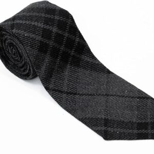 UMAM Scottish Neckties For Men - Many Clan Tartans, Acrylic Wool Men Ties - Grey Watch Night Tartan