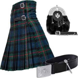 UMAM Tartan Kilt Set – 05 Pieces Kilt Accessories for Men, Scottish Outfit
