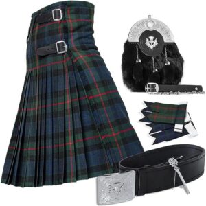 UMAM Tartan Kilt Set - 06 Pieces Kilt Accessories for Men, Scottish Outfit