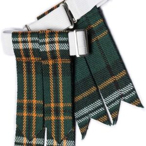 UMAM Kilt Flashes for Men with Heavy Buckle Adjusters, Plain & Tartan Kilt Sock Flashes. - Heritage of Ireland 045flbu
