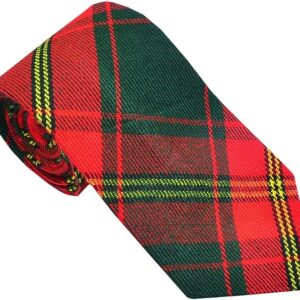 UMAM Scottish Neckties For Men - Many Clan Tartans, Acrylic Wool Men Ties - Irish Ulster Red 047-nt