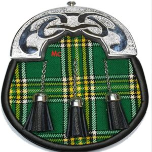 New Scottish Tartan Sporran, Chain Belt in Different Tartans - Irish Um-007ts