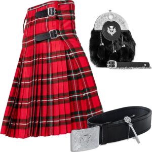 UMAM Tartan Kilt Set – 05 Pieces Kilt Accessories for Men, Scottish Outfit