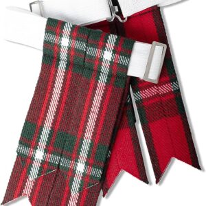 UMAM Kilt Flashes for Men with Heavy Buckle Adjusters, Plain & Tartan Kilt Sock Flashes. - Macgregor 019flbu