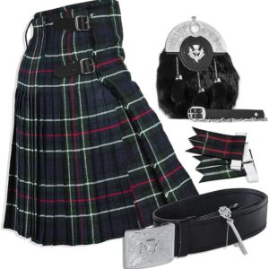 UMAM Tartan Kilt Set - 06 Pieces Kilt Accessories for Men, Scottish Outfit