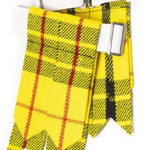 UMAM Kilt Flashes for Men with Heavy Buckle Adjusters, Plain & Tartan Kilt Sock Flashes. - Macleod of Lewis 006flbu