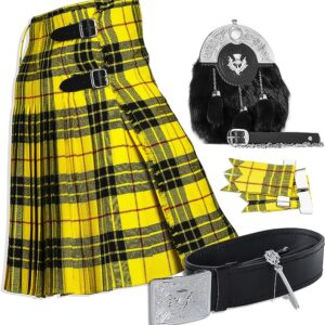 UMAM Tartan Kilt Set - 06 Pieces Kilt Accessories for Men, Scottish Outfit