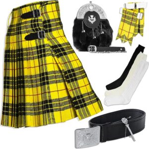 UMAM Tartan Kilt Set - 07 Pieces Kilt Accessories for Men, Scottish Outfit