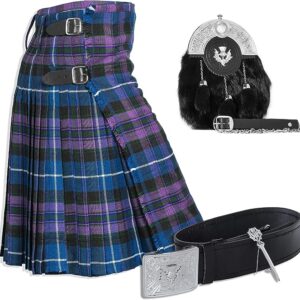 UMAM Tartan Kilt Set – 05 Pieces Kilt Accessories for Men, Scottish Outfit