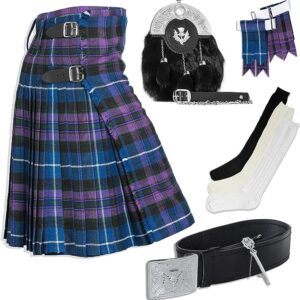 07 Pieces Tartan Kilt Set