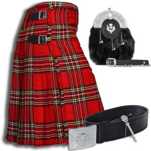 UMAM Tartan Kilt Set – 05 Pieces Kilt Accessories for Men, Scottish Outfit