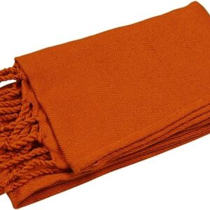 UMAM Plaid Scarf for Men and Women- 90inch, Handmade, Acrylic Wool Winter Scarf/Wedding Slash in Various Tartans - Saffron