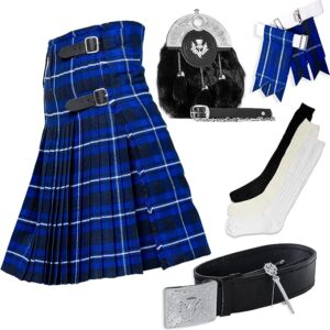 UMAM Tartan Kilt Set - 07 Pieces Kilt Accessories for Men, Scottish Outfit