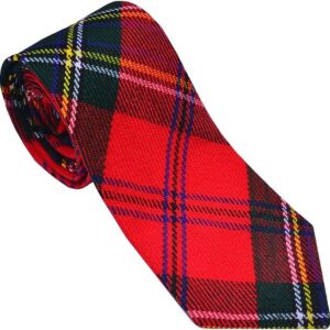 UMAM Scottish Neckties For Men - Many Clan Tartans, Acrylic Wool Men Ties - Ulster Red 042-nt