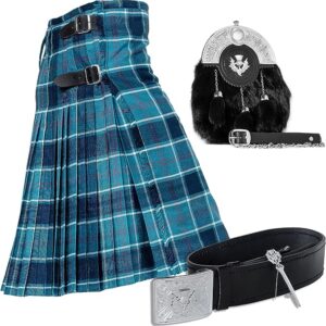 UMAM Tartan Kilt Set – 05 Pieces Kilt Accessories for Men, Scottish Outfit