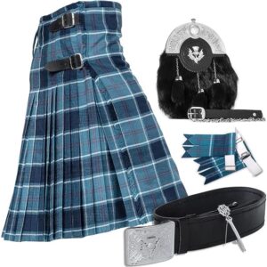 UMAM Tartan Kilt Set - 06 Pieces Kilt Accessories for Men, Scottish Outfit