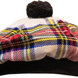 UMAM Scottish Traditional Tam o' Shatner Acrylic Wool Tammy Hat Flat Bonnet Kilt Many Tartans - Dress Macdonald 046tcp