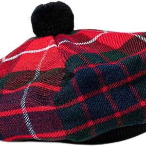 UMAM Scottish Traditional Tam o' Shatner Acrylic Wool Tammy Hat Flat Bonnet Kilt Many Tartans - Fraser 028tcp