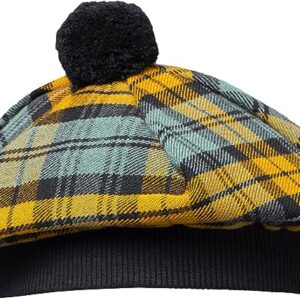 UMAM Scottish Traditional Tam o' Shatner Acrylic Wool Tammy Hat Flat Bonnet Kilt Many Tartans - Golden Weathered