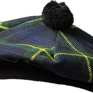 UMAM Scottish Traditional Tam o' Shatner Acrylic Wool Tammy Hat Flat Bonnet Kilt Many Tartans - Gordon 020tcp