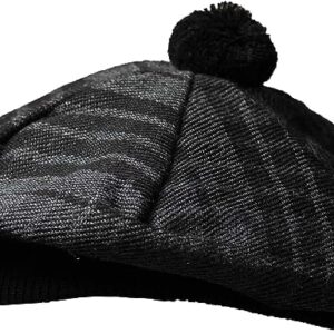 UMAM Scottish Traditional Tam o' Shatner Acrylic Wool Tammy Hat Flat Bonnet Kilt Many Tartans - Grey Watch Night 021tcp