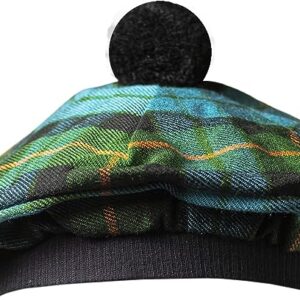 UMAM Scottish Traditional Tam o' Shatner Acrylic Wool Tammy Hat Flat Bonnet Kilt Many Tartans - Gunn Ancient 052tcp