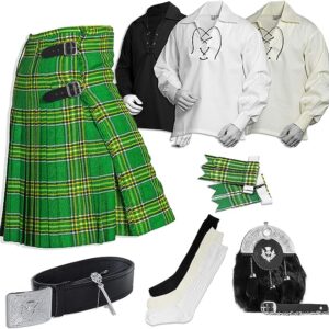 UMAM Tartan Kilt Set – 08 Pieces Kilt Accessories for Men, Scottish Outfit